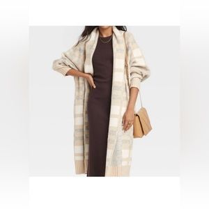 A new day | checkered coatigan